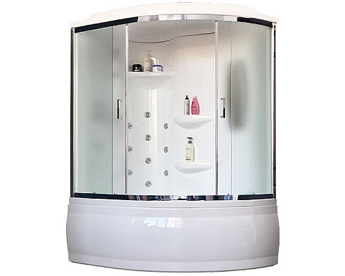 Santeh-Crystal.ru: Душевой бокс Royal Bath ALP 170х100 RB170ALP-C-CH-L с гидромассажем стекло матовое задняя стенка Белая Заказать Душевой бокс Royal Bath ALP 170х100 RB170ALP-C-CH-L с гидромассажем стекло матовое задняя стенка Белая в магазине сантехники Santeh-Crystal.ru