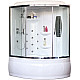 Приобрести Душевой бокс Royal Bath ALP 170x100 RB170ALP-T-CH-L с гидромассажем стекло прозрачное задняя стенка Белая в магазине сантехники Santeh-Crystal.ru