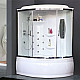 Приобрести Душевой бокс Royal Bath ALP 170x100 RB170ALP-T-CH-L с гидромассажем стекло прозрачное задняя стенка Белая в магазине сантехники Santeh-Crystal.ru