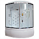 Приобрести Душевой бокс Royal Bath ALP 150x100 RB150ALP-T-CH-L с гидромассажем стекло прозрачное задние стенки Белые в магазине сантехники Santeh-Crystal.ru