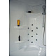 Приобрести Душевой бокс Royal Bath ALP 150x100 RB150ALP-T-CH-L с гидромассажем стекло прозрачное задние стенки Белые в магазине сантехники Santeh-Crystal.ru