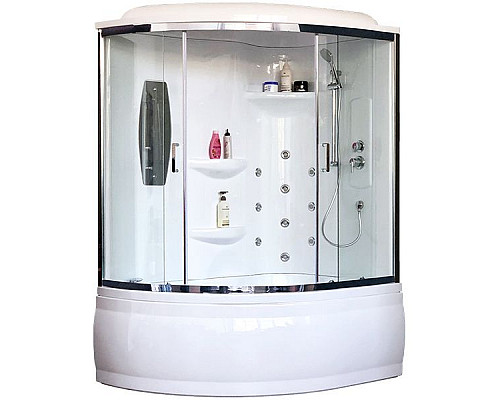 Santeh-Crystal.ru: Душевой бокс Royal Bath ALP 150x100 RB150ALP-T-CH-R с гидромассажем стекло прозрачное задние стенки Белые Купить Душевой бокс Royal Bath ALP 150x100 RB150ALP-T-CH-R с гидромассажем стекло прозрачное задние стенки Белые в магазине сантехники Santeh-Crystal.ru