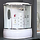 Купить Душевой бокс Royal Bath ALP 150x100 RB150ALP-T-CH-R с гидромассажем стекло прозрачное задние стенки Белые в магазине сантехники Santeh-Crystal.ru