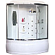 Приобрести Душевой бокс Royal Bath ALP 170x100 RB170ALP-T-CH-R с гидромассажем стекло прозрачное задняя стенка Белая в магазине сантехники Santeh-Crystal.ru
