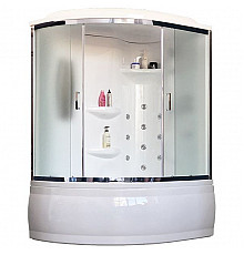 Душевой бокс Royal Bath ALP 150х100 RB150ALP-C-CH-R с гидромассажем стекло матовое задняя стенка Белая