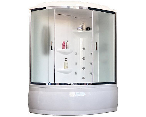 Santeh-Crystal.ru: Душевой бокс Royal Bath ALP 150х100 RB150ALP-C-CH-R с гидромассажем стекло матовое задняя стенка Белая Заказать Душевой бокс Royal Bath ALP 150х100 RB150ALP-C-CH-R с гидромассажем стекло матовое задняя стенка Белая в магазине сантехники Santeh-Crystal.ru