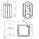 Купить Душевая кабина AM.PM Gem 90х90 W90C-403-090MT без гидромассажа в магазине сантехники Santeh-Crystal.ru