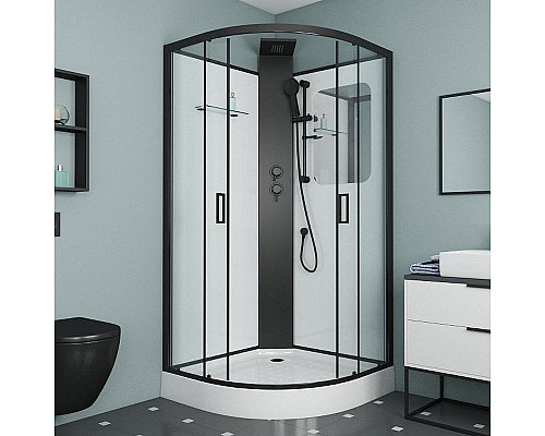 Santeh-Crystal.ru: Душевая кабина Grossman GR250 100x100 Черная без гидромассажа Заказать Душевая кабина Grossman GR250 100x100 Черная без гидромассажа в магазине сантехники Santeh-Crystal.ru