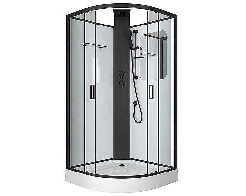 Santeh-Crystal.ru: Душевая кабина Grossman GR250 100x100 Черная без гидромассажа Заказать Душевая кабина Grossman GR250 100x100 Черная без гидромассажа в магазине сантехники Santeh-Crystal.ru