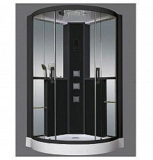 Душевая кабина Grossman GR-242 120x120 профиль Черный стекло прозрачное