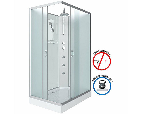 Заказать Душевая кабина Niagara Classic 110х80 NG-43185-14QBKTG с гидромассажем в магазине сантехники Santeh-Crystal.ru