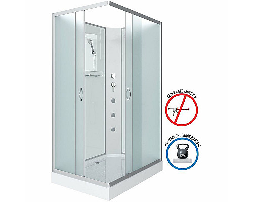 Приобрести Душевая кабина Niagara Classic 110х80 NG-43185-14QBKG с гидромассажем в магазине сантехники Santeh-Crystal.ru