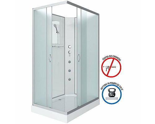 Приобрести Душевая кабина Niagara Classic 120х80 NG-43285-14QBKG с гидромассажем в магазине сантехники Santeh-Crystal.ru