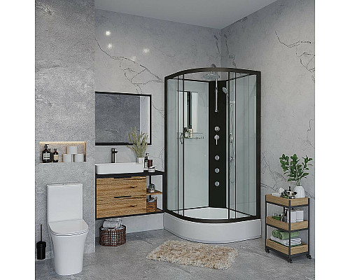 Купить Душевая кабина Niagara Classic 100х100 NG-6702-14BKTG с гидромассажем в магазине сантехники Santeh-Crystal.ru