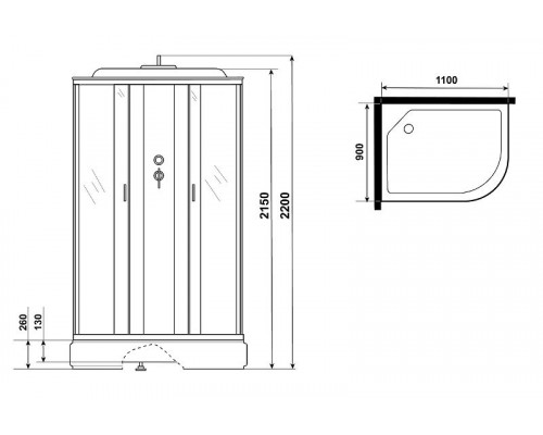 Приобрести Душевая кабина Niagara Classic 120х90 L NG-33294-14LP без гидромассажа в магазине сантехники Santeh-Crystal.ru