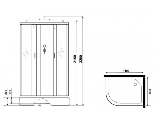 Приобрести Душевая кабина Niagara Classic 120х90 R NG-33294-14RG с гидромассажем в магазине сантехники Santeh-Crystal.ru