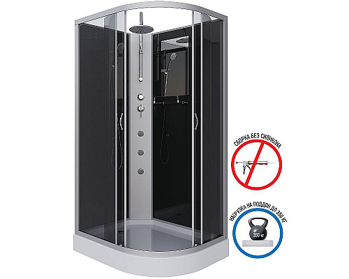 Приобрести Душевая кабина Niagara Classic 120х80 L NG-3512-14LBKTG с гидромассажем в магазине сантехники Santeh-Crystal.ru