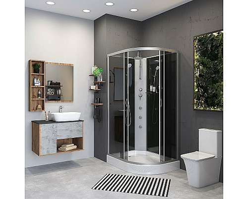 Приобрести Душевая кабина Niagara Classic 120х80 L NG-3512-14LBKTG с гидромассажем в магазине сантехники Santeh-Crystal.ru