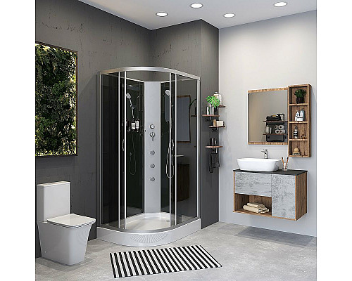 Заказать Душевая кабина Niagara Classic 120х80 R NG-3512-14RBKG с гидромассажем в магазине сантехники Santeh-Crystal.ru