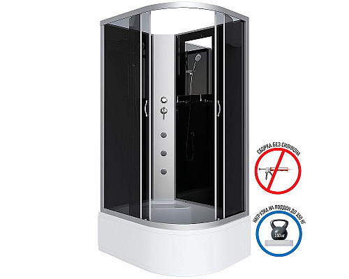 Приобрести Душевая кабина Niagara Classic 120x80 L NG-2510-14LBKG с гидромассажем в магазине сантехники Santeh-Crystal.ru