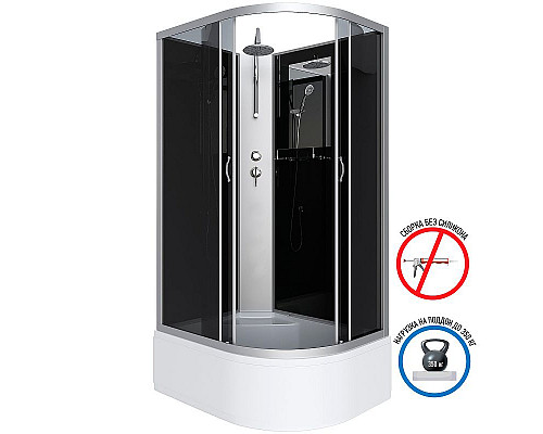 Приобрести Душевая кабина Niagara Classic 120x80 L NG-2510-14LBKT без гидромассажа в магазине сантехники Santeh-Crystal.ru