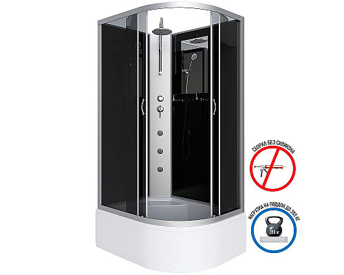 Купить Душевая кабина Niagara Classic 120x80 L NG-2510-14LBKTG с гидромассажем в магазине сантехники Santeh-Crystal.ru