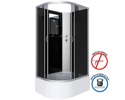 Заказать Душевая кабина Niagara Classic 120x80 R NG-2510-14RBK без гидромассажа в магазине сантехники Santeh-Crystal.ru