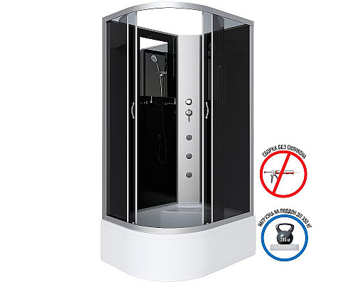 Заказать Душевая кабина Niagara Classic 120x80 R NG-2510-14RBKG с гидромассажем в магазине сантехники Santeh-Crystal.ru