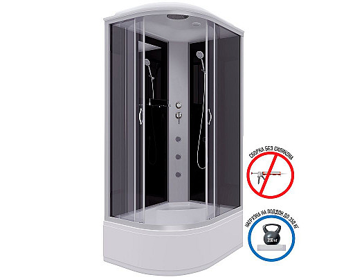 Заказать Душевая кабина Niagara Classic 120x80 R NG-2510-14RG с гидромассажем в магазине сантехники Santeh-Crystal.ru