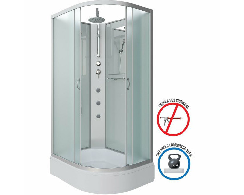 Заказать Душевая кабина Niagara Classic 90х80 L NG-33984-14LBKTG с гидромассажем в магазине сантехники Santeh-Crystal.ru