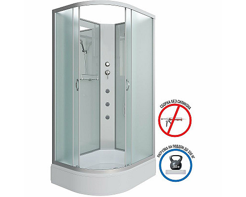 Заказать Душевая кабина Niagara Classic 100х80 R NG-33084-14RBKG с гидромассажем в магазине сантехники Santeh-Crystal.ru