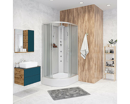 Заказать Душевая кабина Niagara Classic 100х80 R NG-33084-14RBKTG с гидромассажем в магазине сантехники Santeh-Crystal.ru