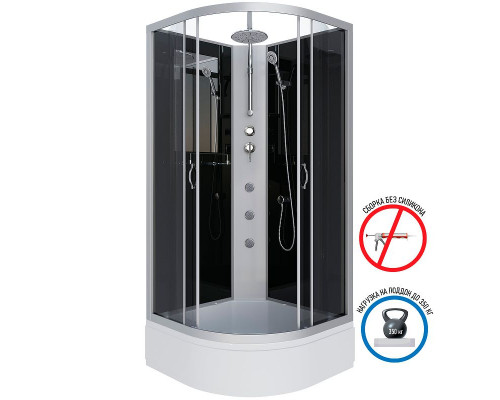 Купить Душевая кабина Niagara Classic 90x90 NG-3501-14BKTG с гидромассажем в магазине сантехники Santeh-Crystal.ru