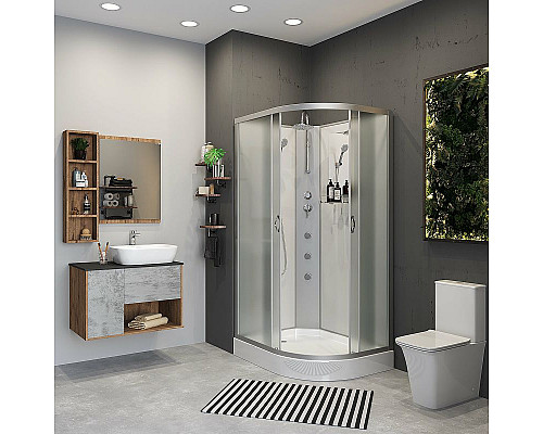 Купить Душевая кабина Niagara Classic 120x80 L NG-3312-14LBKTG с гидромассажем в магазине сантехники Santeh-Crystal.ru