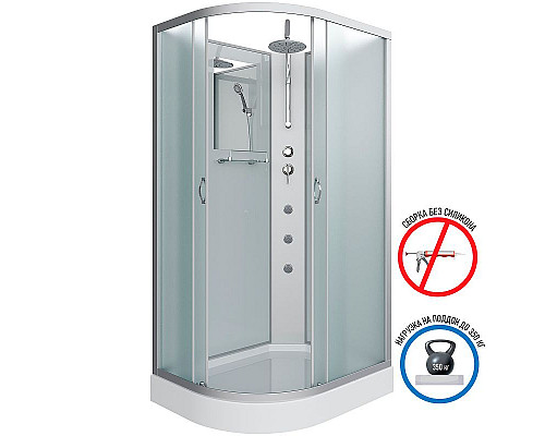 Приобрести Душевая кабина Niagara Classic 120x80 R NG-3312-14RBKTG с гидромассажем в магазине сантехники Santeh-Crystal.ru