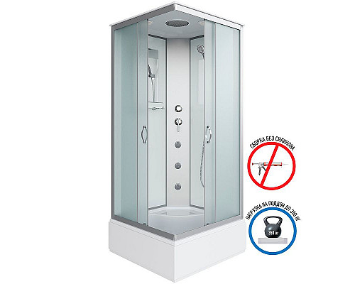 Приобрести Душевая кабина Niagara Classic 90x90 NG-1108-14G с гидромассажем в магазине сантехники Santeh-Crystal.ru