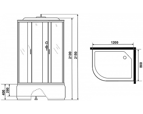 Santeh-Crystal.ru: Душевая кабина Niagara Classic NG-2310-14L 120x80 без гидромассажа Приобрести Душевая кабина Niagara Classic NG-2310-14L 120x80 без гидромассажа в магазине сантехники Santeh-Crystal.ru