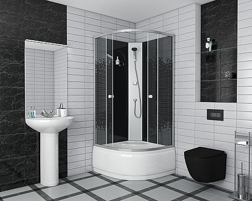 Santeh-Crystal.ru: Душевая кабина Niagara Eco 90x90 NG-7508-14BK без гидромассажа Купить Душевая кабина Niagara Eco 90x90 NG-7508-14BK без гидромассажа в магазине сантехники Santeh-Crystal.ru