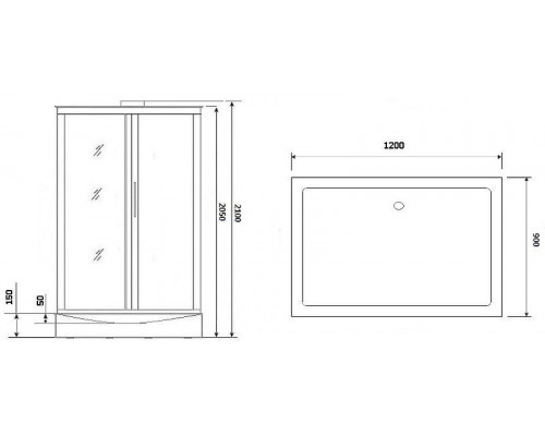 Купить Душевая кабина Niagara Lux NG-7711WBK 120x90 без гидромассажа в магазине сантехники Santeh-Crystal.ru