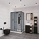 Заказать Душевая кабина Niagara Premium 120x80 NG-6912-01GQL Black с гидромассажем в магазине сантехники Santeh-Crystal.ru