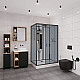 Купить Душевая кабина Niagara Premium 120x80 NG-6912-01GQR Black с гидромассажем в магазине сантехники Santeh-Crystal.ru
