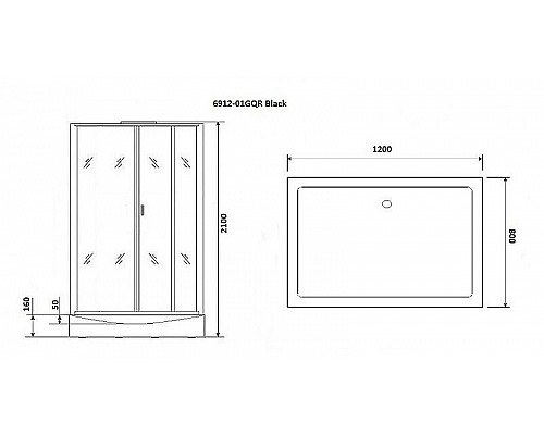 Santeh-Crystal.ru: Душевая кабина Niagara Premium 120x80 NG-6912-01GQR Black с гидромассажем Купить Душевая кабина Niagara Premium 120x80 NG-6912-01GQR Black с гидромассажем в магазине сантехники Santeh-Crystal.ru