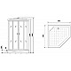 Купить Душевая кабина Niagara Premium 90x90 NG-6901-01D Black без гидромассажа в магазине сантехники Santeh-Crystal.ru