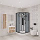 Заказать Душевая кабина Niagara Premium 90x90 NG-6901-01G Black с гидромассажем в магазине сантехники Santeh-Crystal.ru