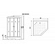 Купить Душевая кабина Niagara Premium 90x90 NG-6901-01GD Black с гидромассажем в магазине сантехники Santeh-Crystal.ru