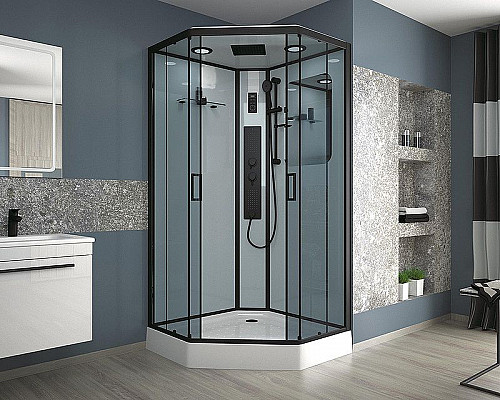 Santeh-Crystal.ru: Душевая кабина Niagara Premium 100x100 NG-6902-01GD Black с гидромассажем Заказать Душевая кабина Niagara Premium 100x100 NG-6902-01GD Black с гидромассажем в магазине сантехники Santeh-Crystal.ru