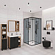 Приобрести Душевая кабина Niagara Premium 90x90 NG-6901-01GQ Black с гидромассажем в магазине сантехники Santeh-Crystal.ru