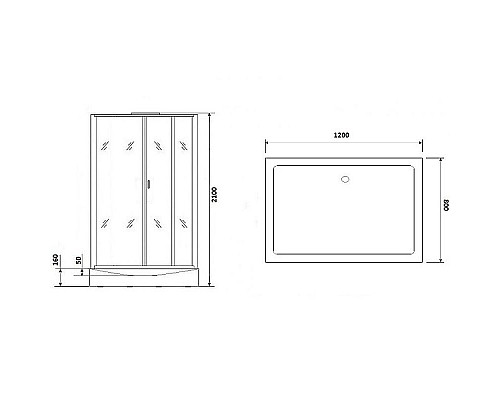 Купить Душевая кабина Niagara Premium 120x80 NG-6012-01QR без гидромассажа в магазине сантехники Santeh-Crystal.ru