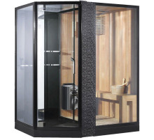 Душевая кабина Orans 180x130 R 89103rb с сауной профиль Черный стекло прозрачное