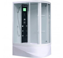 Душевая кабина Orans 130x90 L 86155l0 с гидромассажем профиль Белый задние стенки Белые